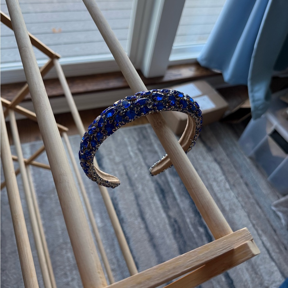 Elegant Blue and Silver Women's Headband by